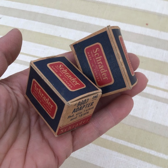 Schrader vintage nos car parts in original boxes man cave garage decor display - Picture 8 of 8